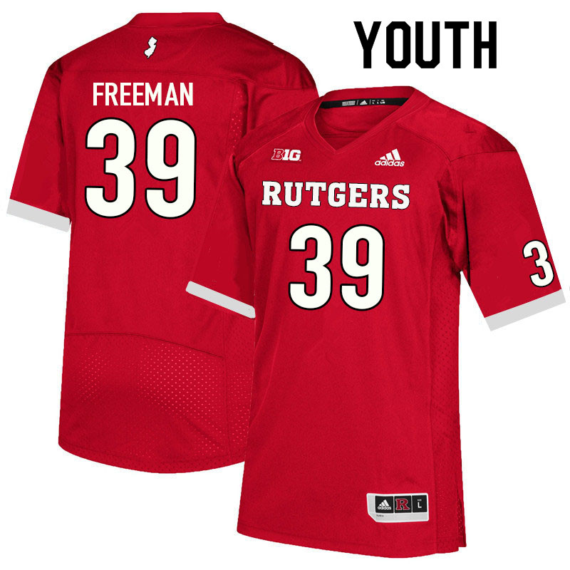 Youth #39 Nyjon Freeman Rutgers Scarlet Knights College Football Jerseys Sale-Scarlet - Click Image to Close